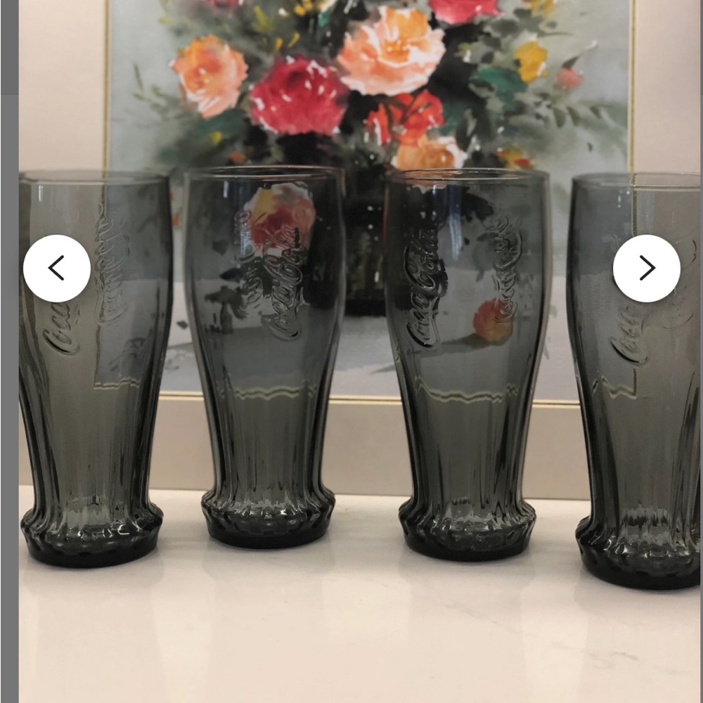 McDonald’s Coca Cola Upside Down Coke Bottle Glass Set of 3